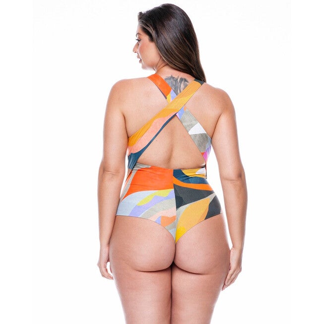 G-String Cupped Bodysuit In Contemporary Print, , alternate image number 2
