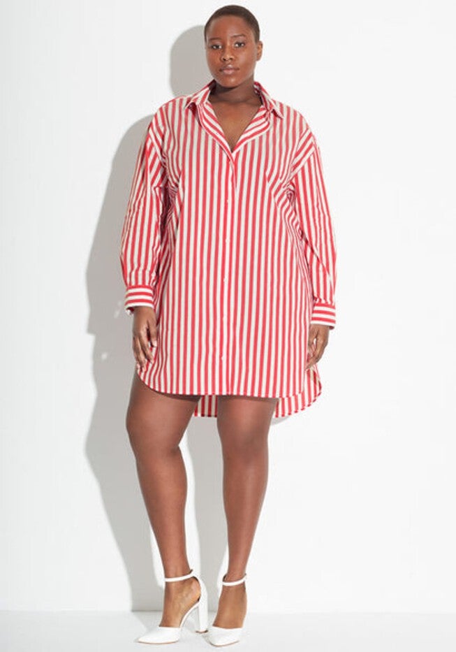 SIGNATURE TUNIC SHIRT - POPPY STRIPE, Poppy Stripe / Red, hi-res image number 0