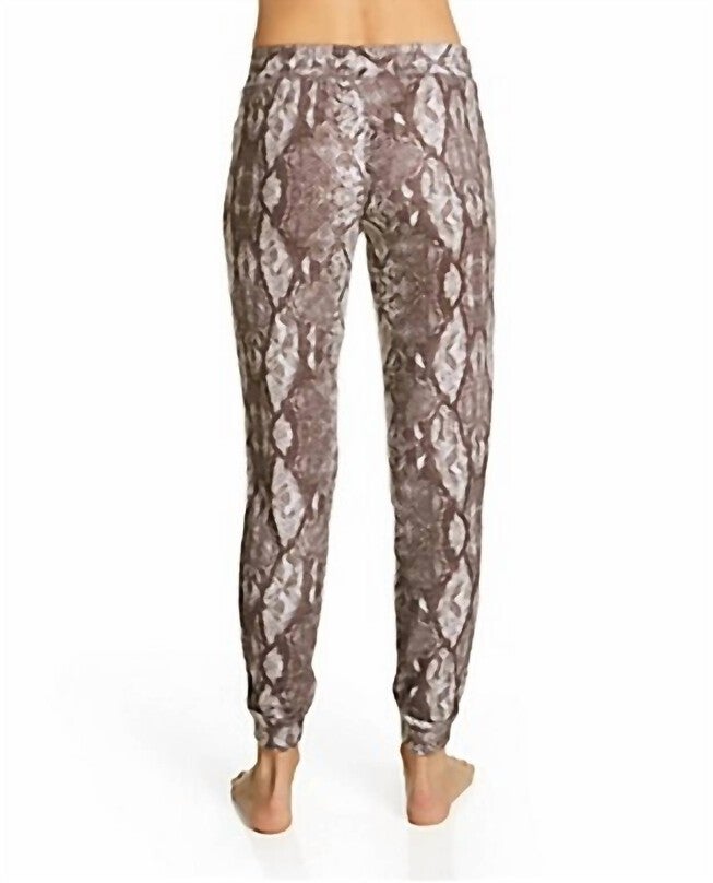 Snake Bite Feather Knit Jogger in Cocoa, , alternate image number null