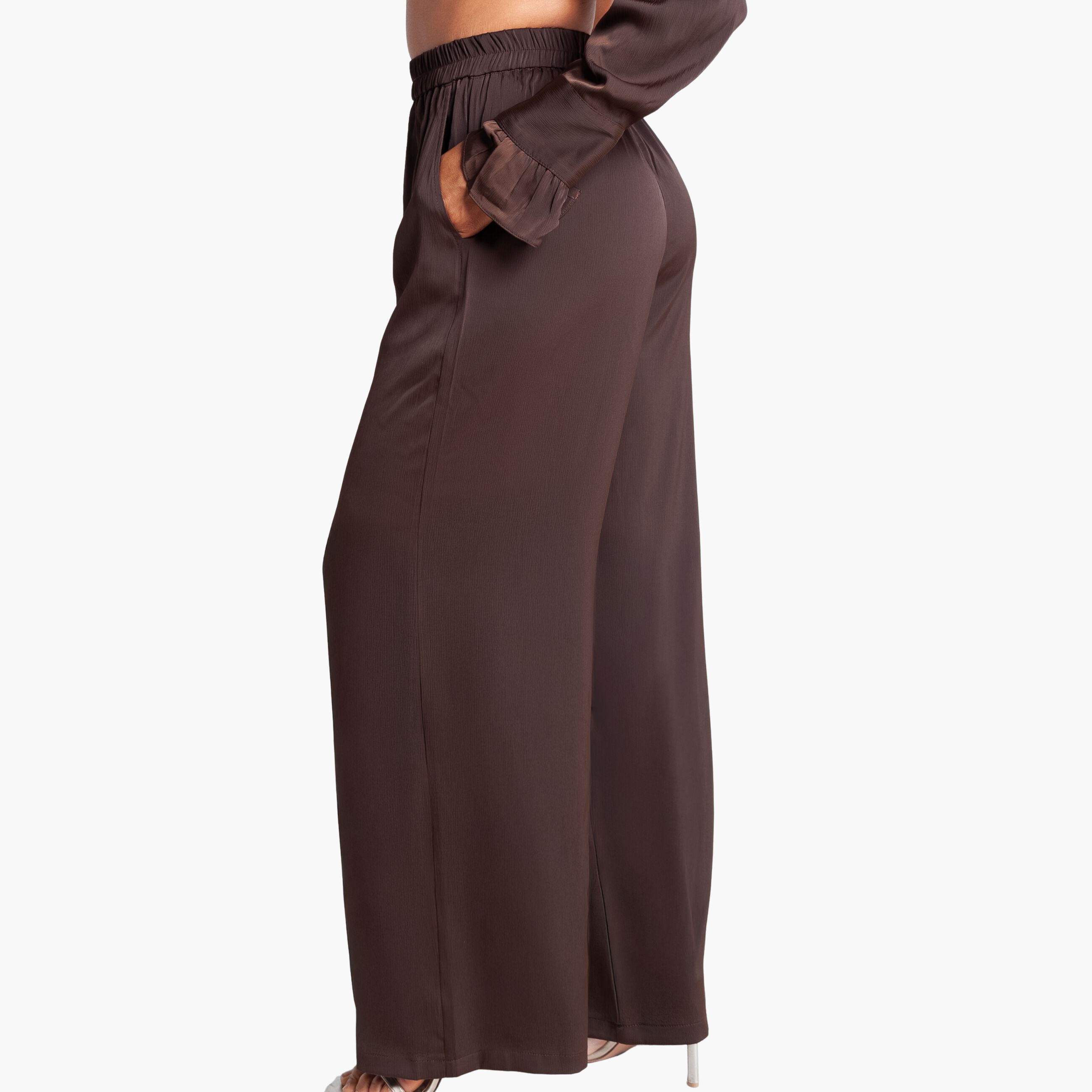 High Waisted Wide Leg Pants, Rouge / Red, hi-res image number 0