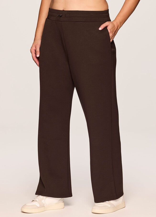Solace Scuba Wide Leg Pant, Dark Brown / Brown, hi-res image number 0
