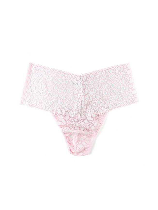 CROSS-DYED LEOPARD RETRO LACE PLUS THONG, MNDMMONDAY MORNING / Pink, hi-res image number 0