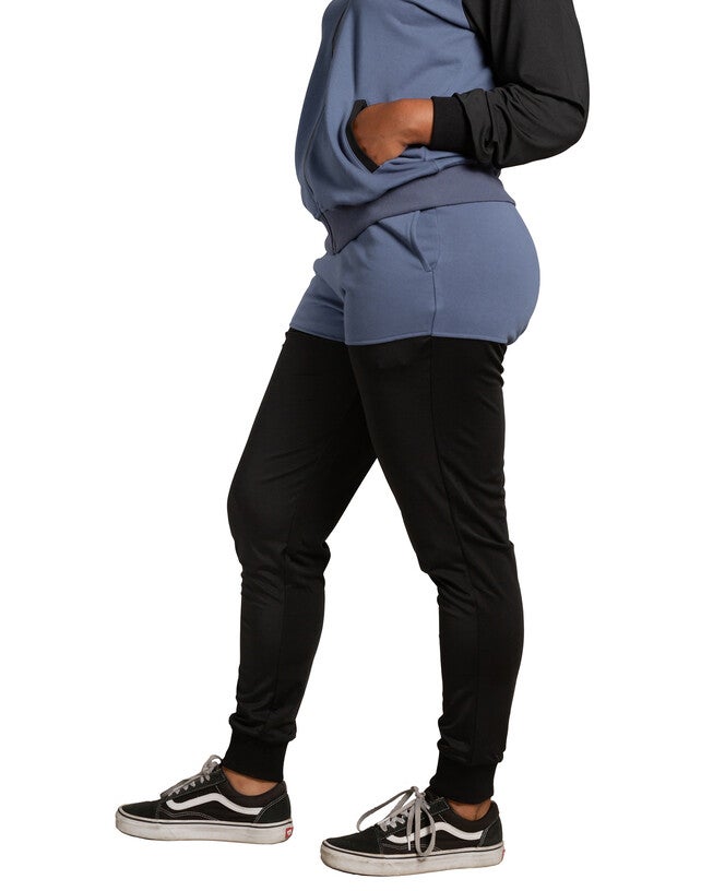 Billie Women's Plus Size Contrast Blocked Jogger, French Navy / Navy, alternate image number 3