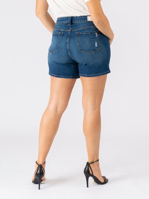Baylee Side Vent Shorts, GRACELYNN / Dark Wash, alternate image number 3
