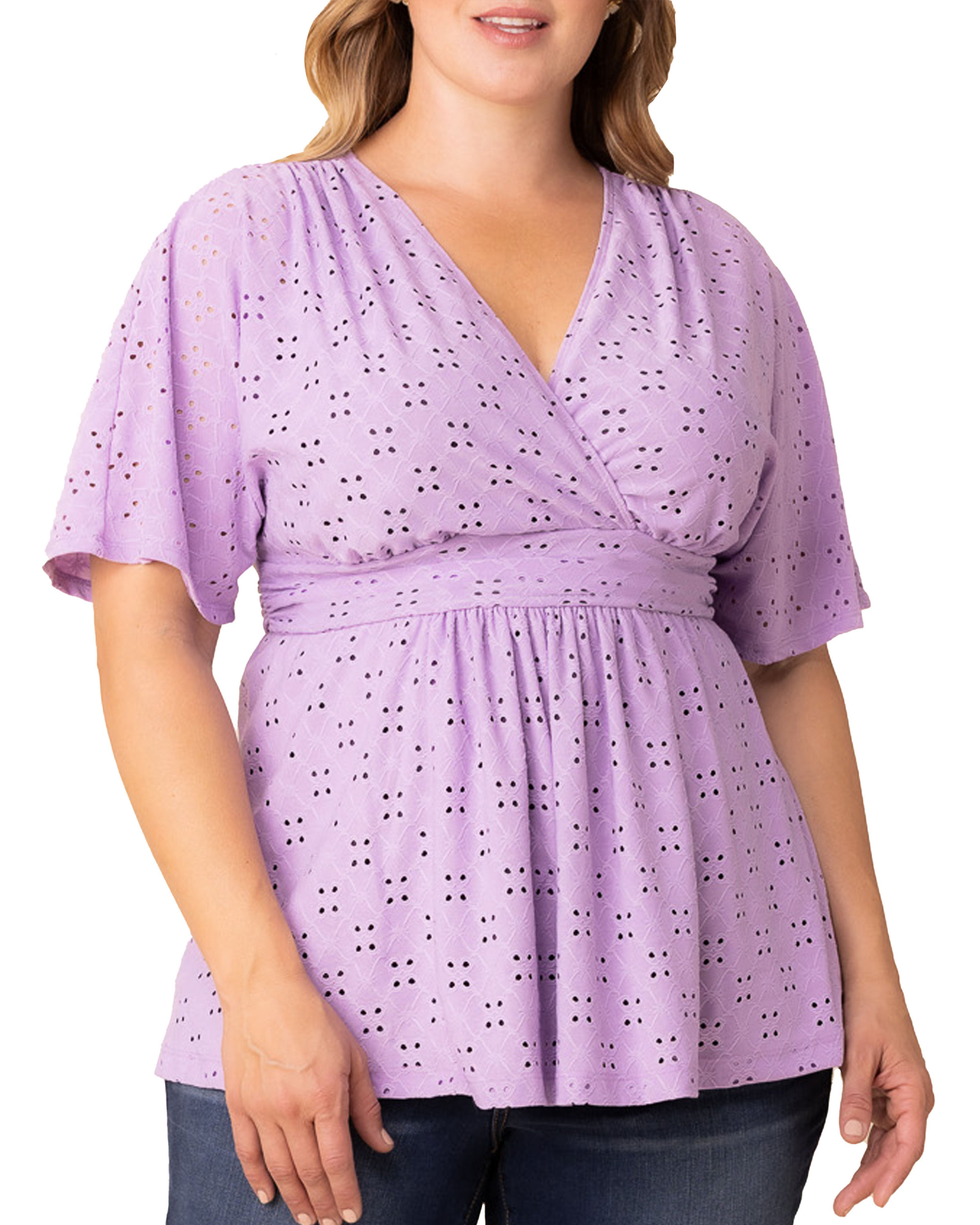 Sunny Day Eyelet Top, LILAC / Lilac, alternate image number 2