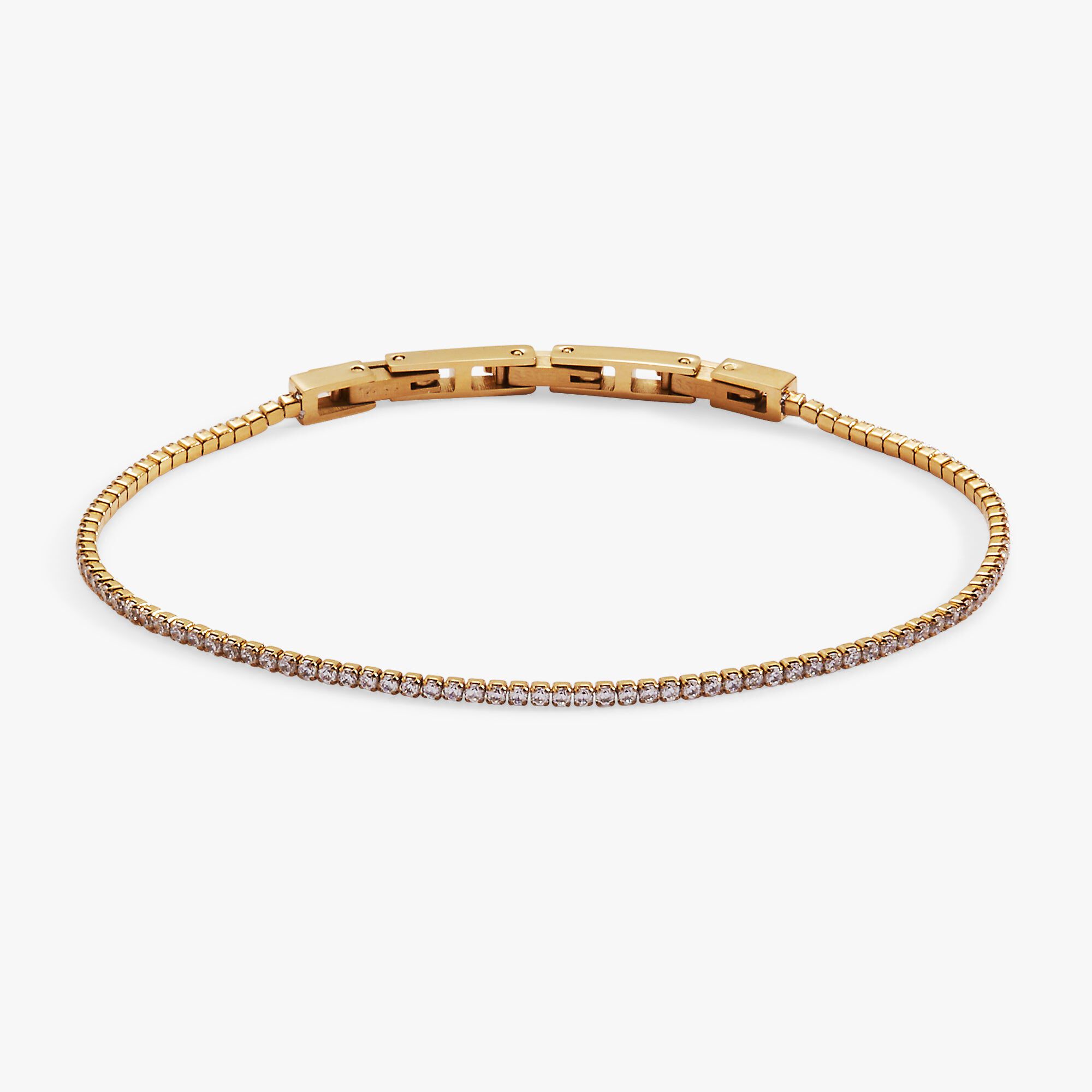 Mini Tennis Bracelet, Gold / Gold, hi-res image number 0
