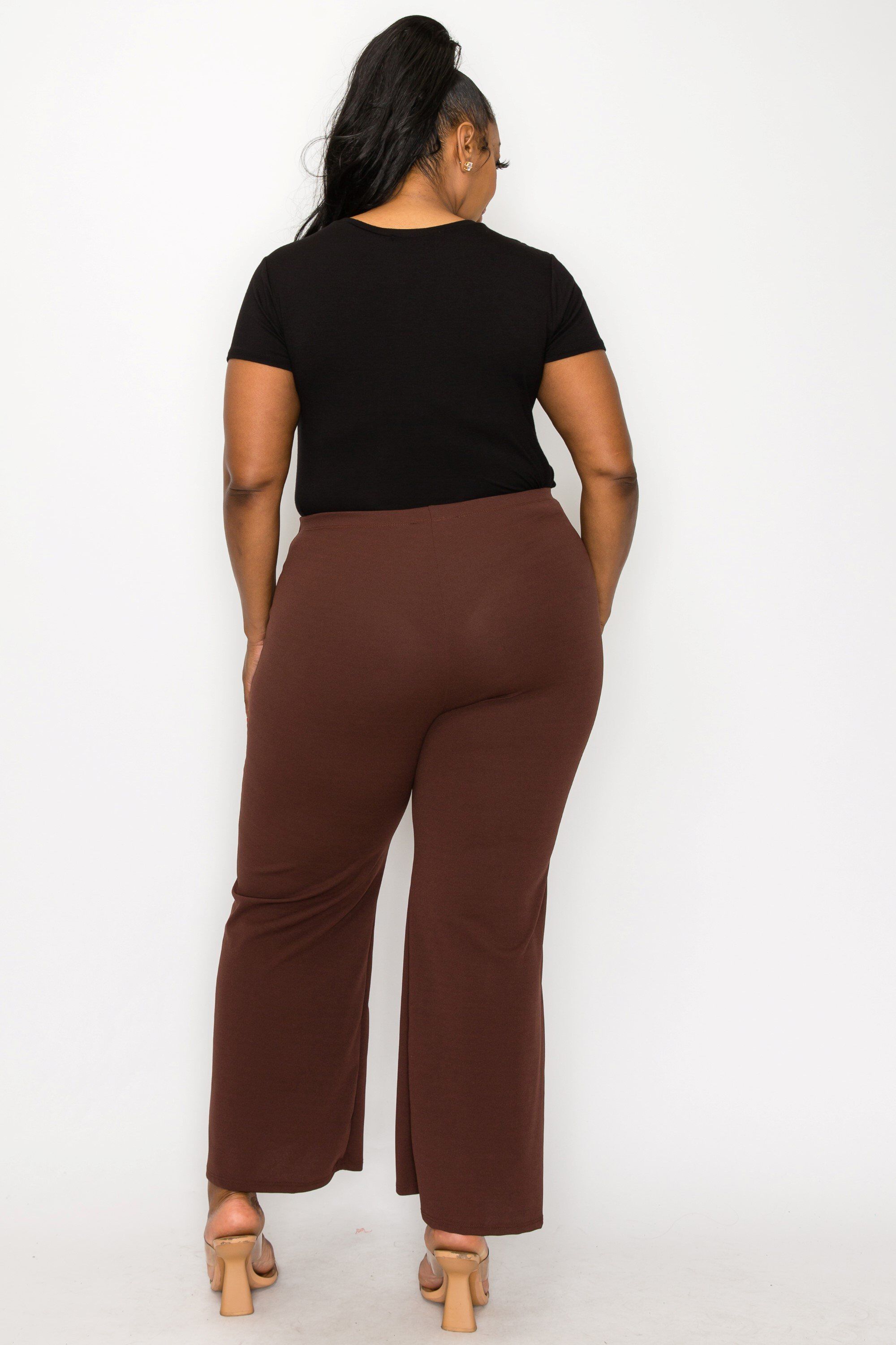 BLAKE PINTUCK PANTS, Lt Brown / Brown, alternate image number 2