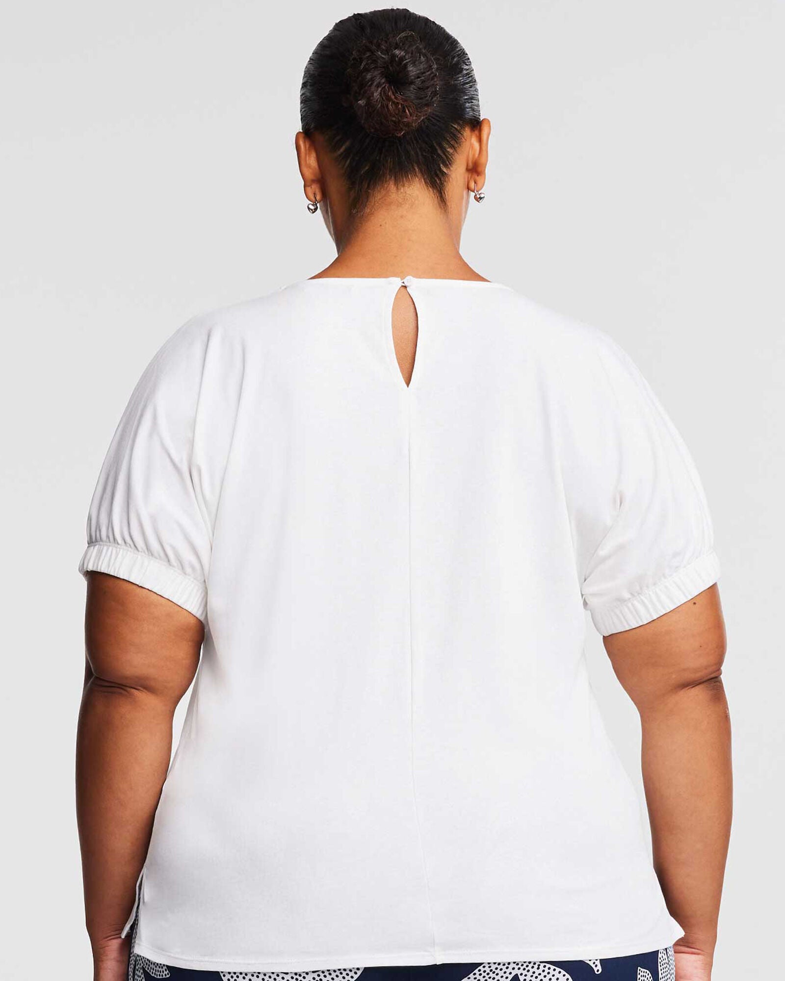 Knot Detail White Cut-Out Top, Milk / White, alternate image number 2
