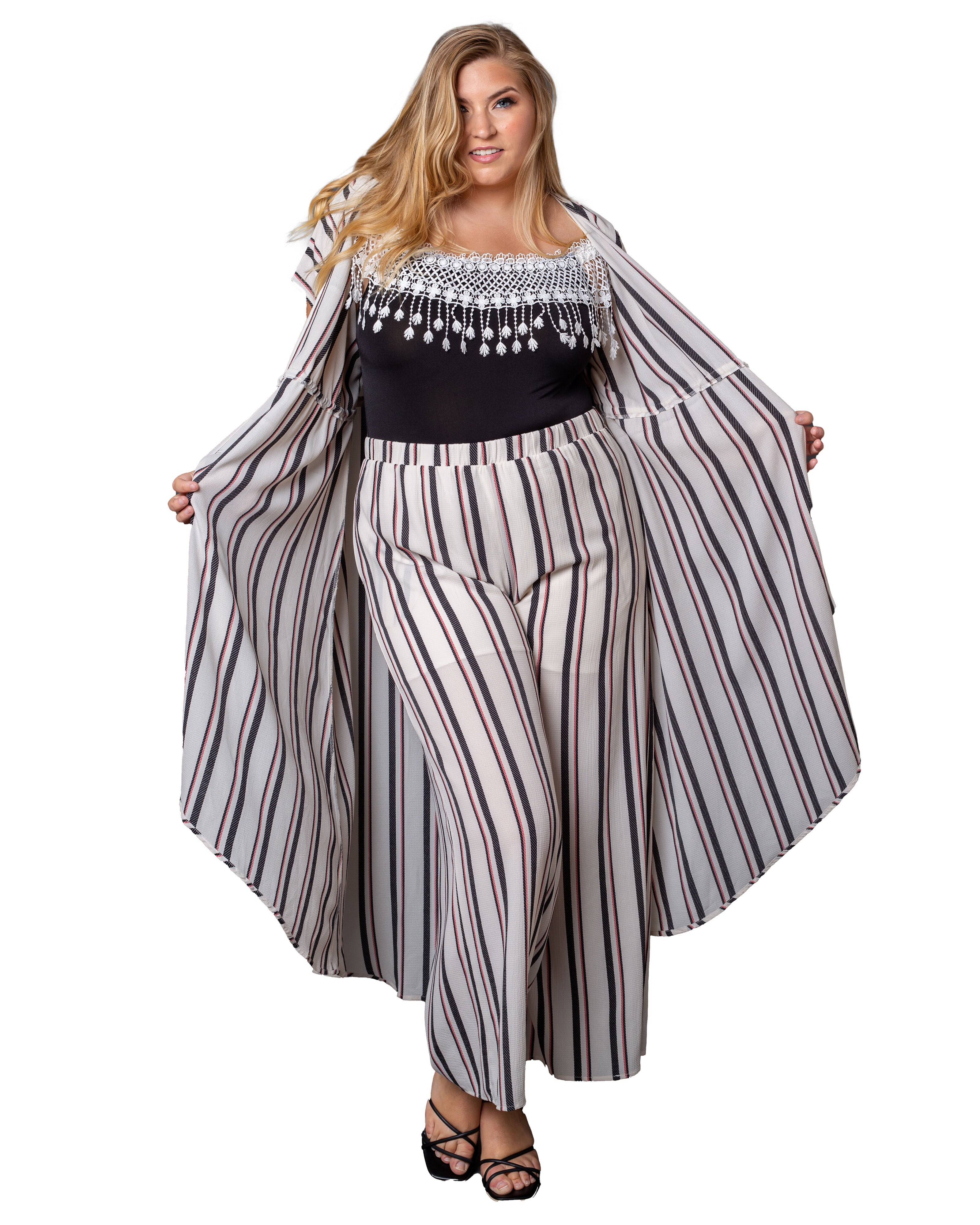 Nolita Striped Wide Leg Pants, , alternate image number 7