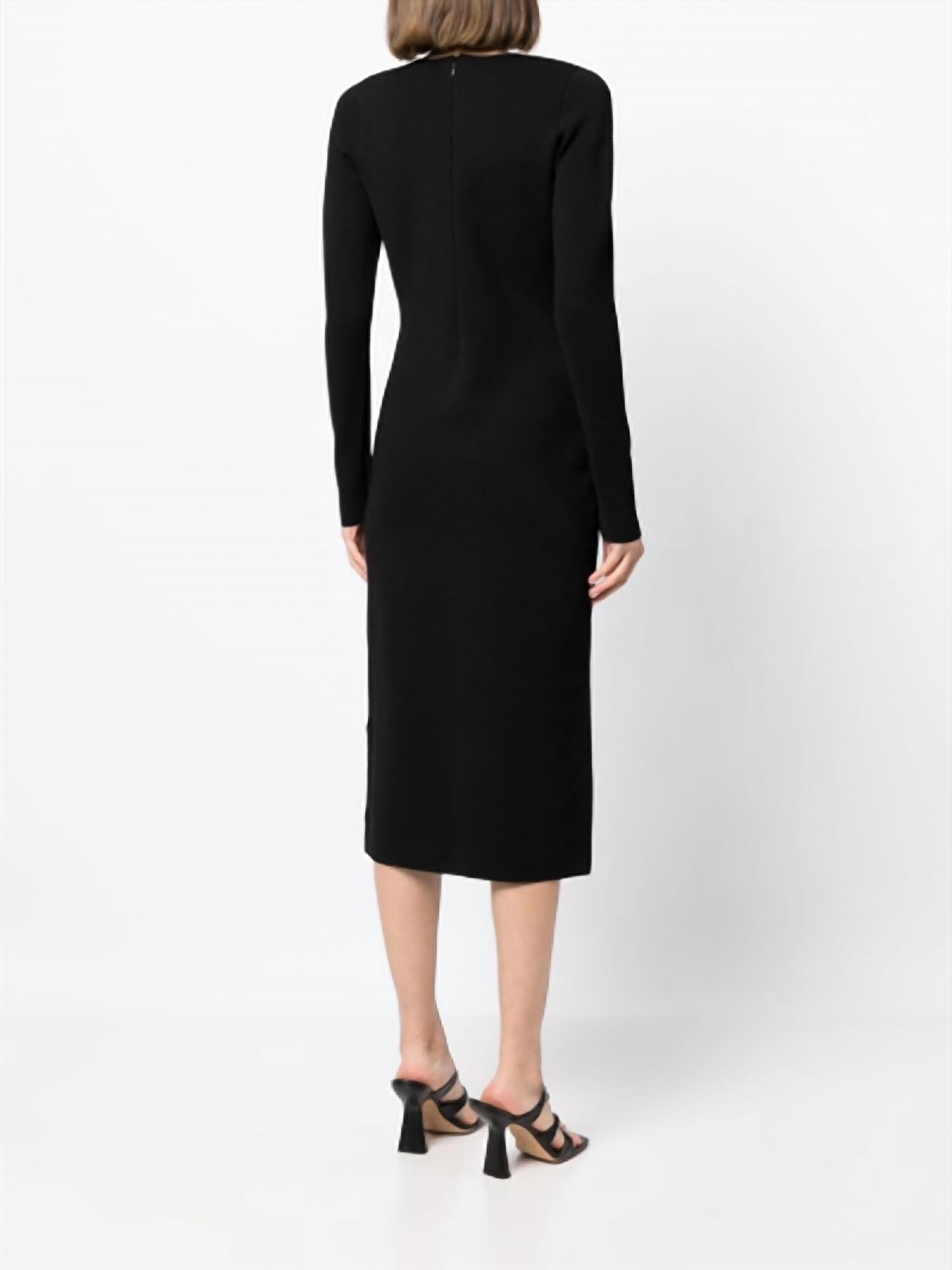 IMKA CASHMERE MIDI DRESS, Black / Black, alternate image number 2
