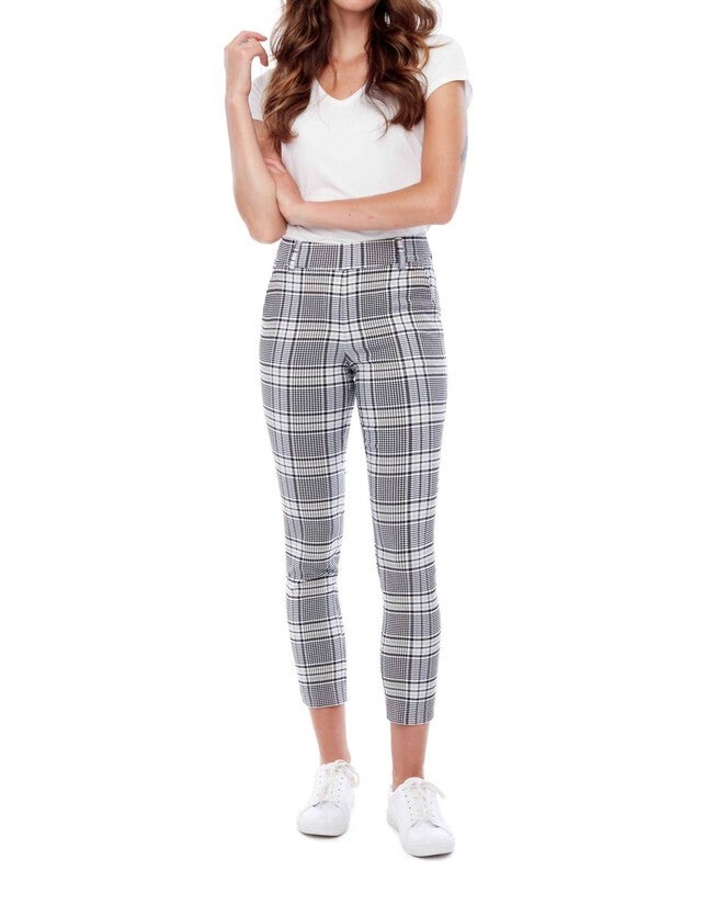 GWYNETH PANTS IN MARQUIS PLAID, Marquis Plaid / Cool Gray, hi-res image number 0
