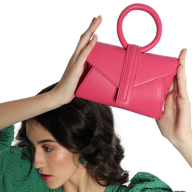 Haute Sauce Women's Envelope Handbag, Pink / Pink, alternate image number 2