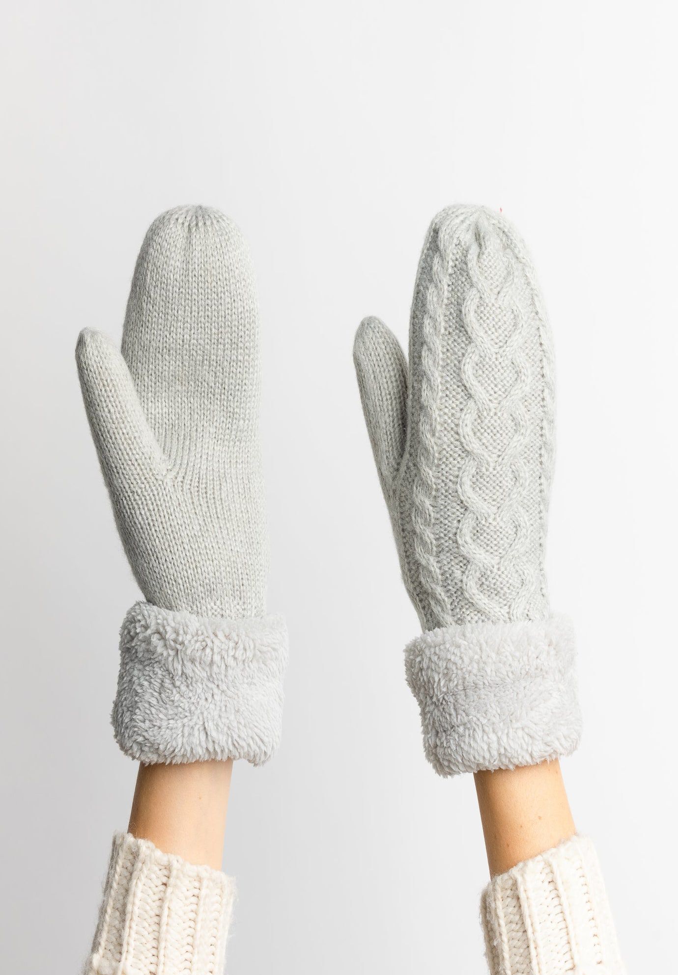 Flurry Lined Mitten, Light Grey / Light Grey, alternate image number 1
