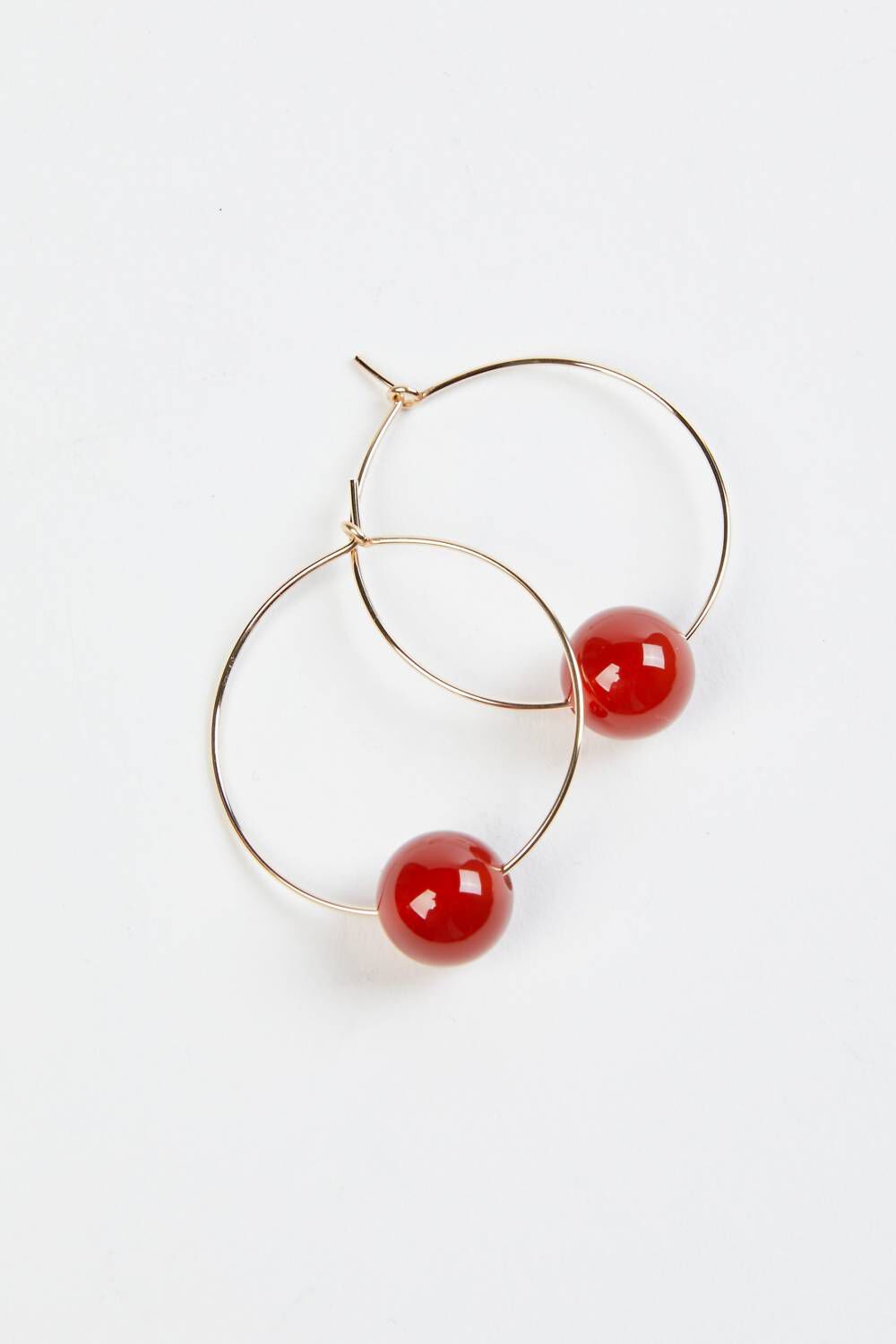 AUDREY HOOP EARRINGS IN GOLD, , alternate image number 8