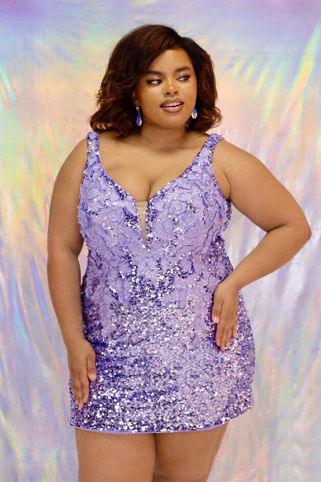 RING THE ALARM PARTY DRESS, Lilac Purple / Lilac, alternate image number 1