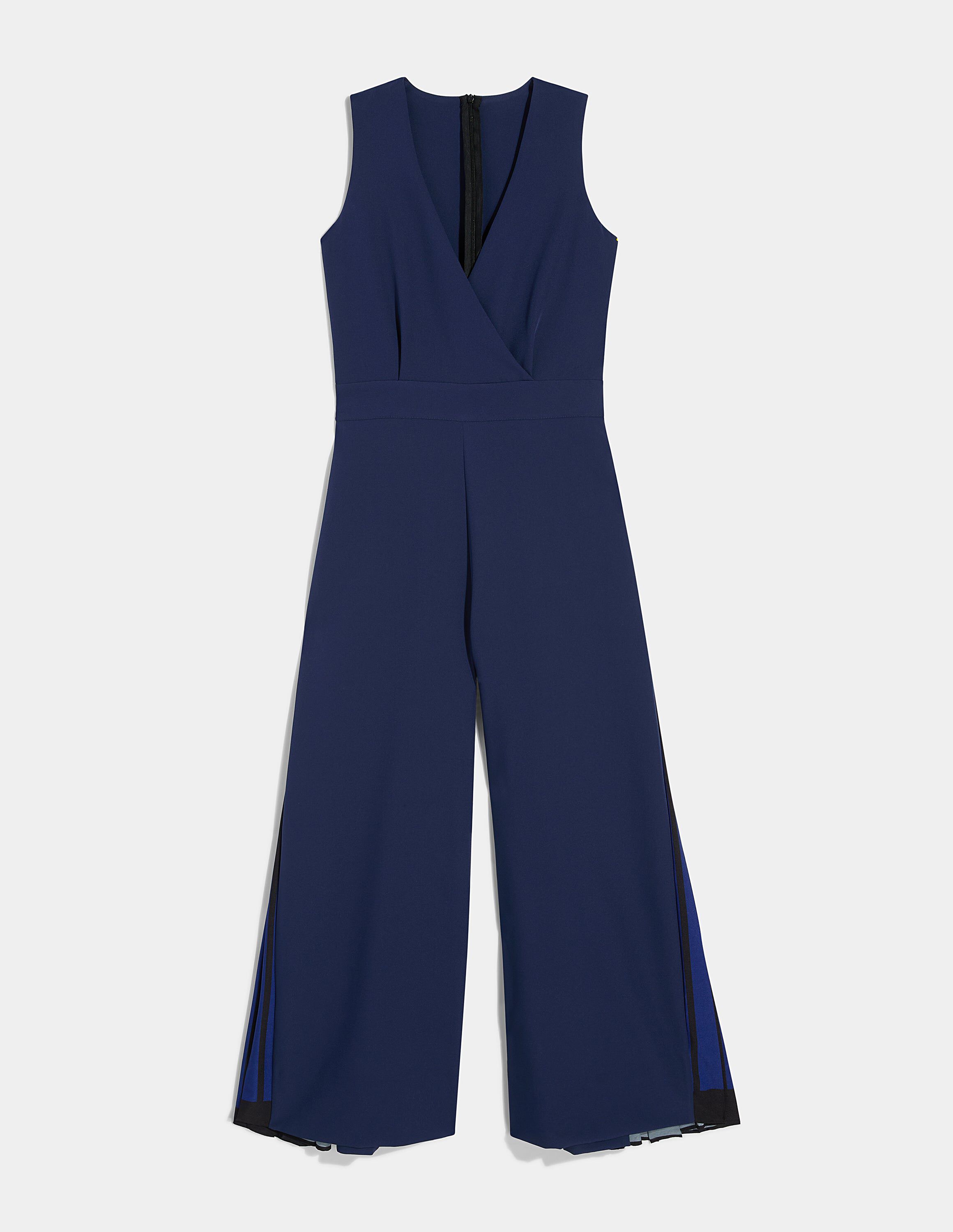 Plunge Wrap Jumpsuit, Midnight / Navy, hi-res image number 0