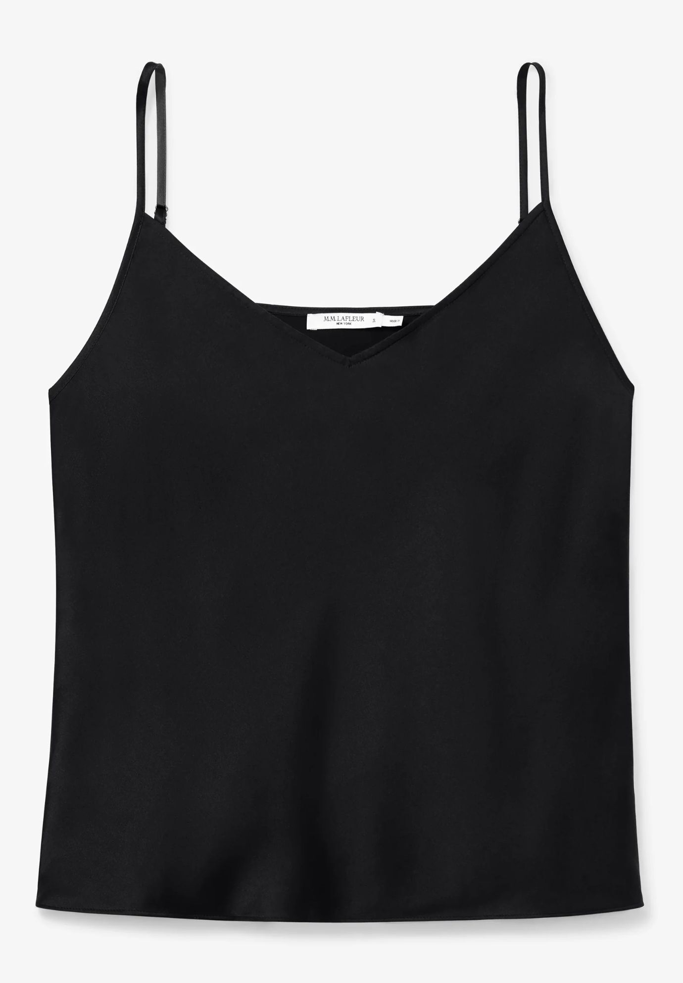 Lisey Cami - Washable Silk, Black / Black, alternate image number 4