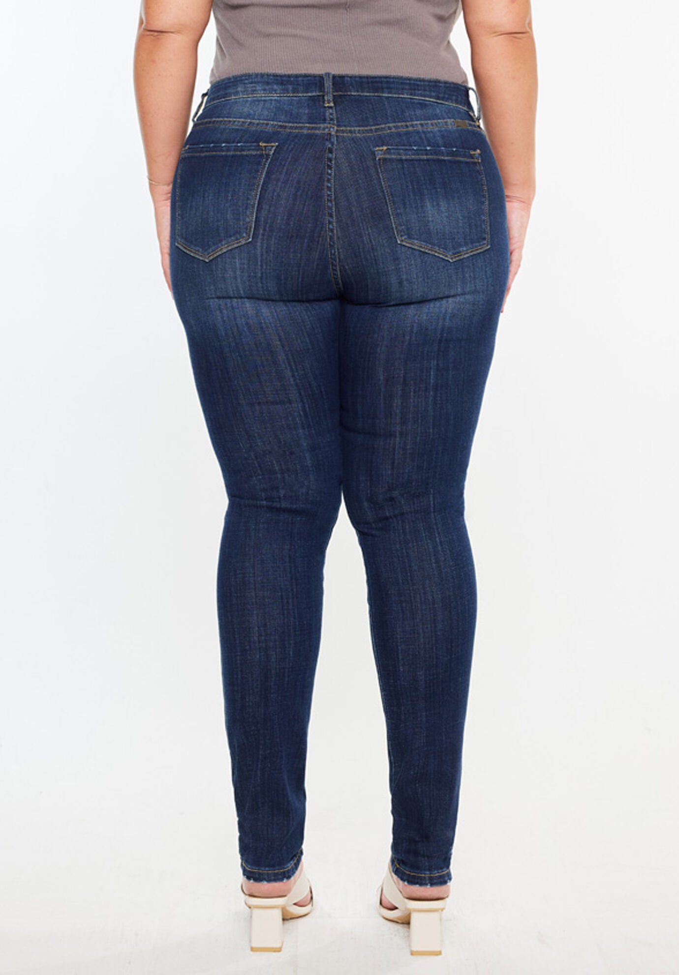 Beth High Rise Super Skinny (Plus Size), Dark Wash / Dark Wash, alternate image number 5