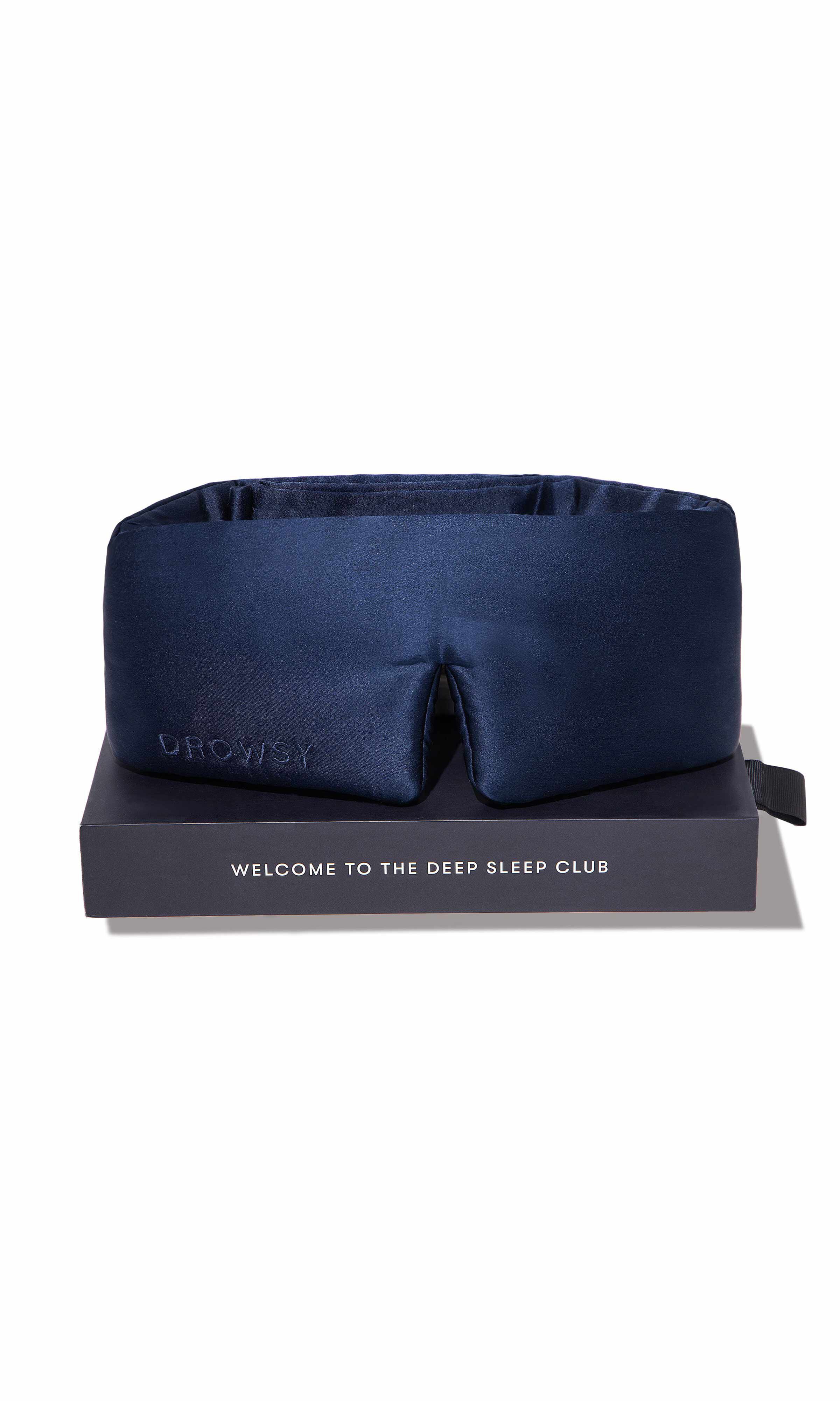 Silk Sleep Mask, Midnight Blue / Navy, hi-res image number 0