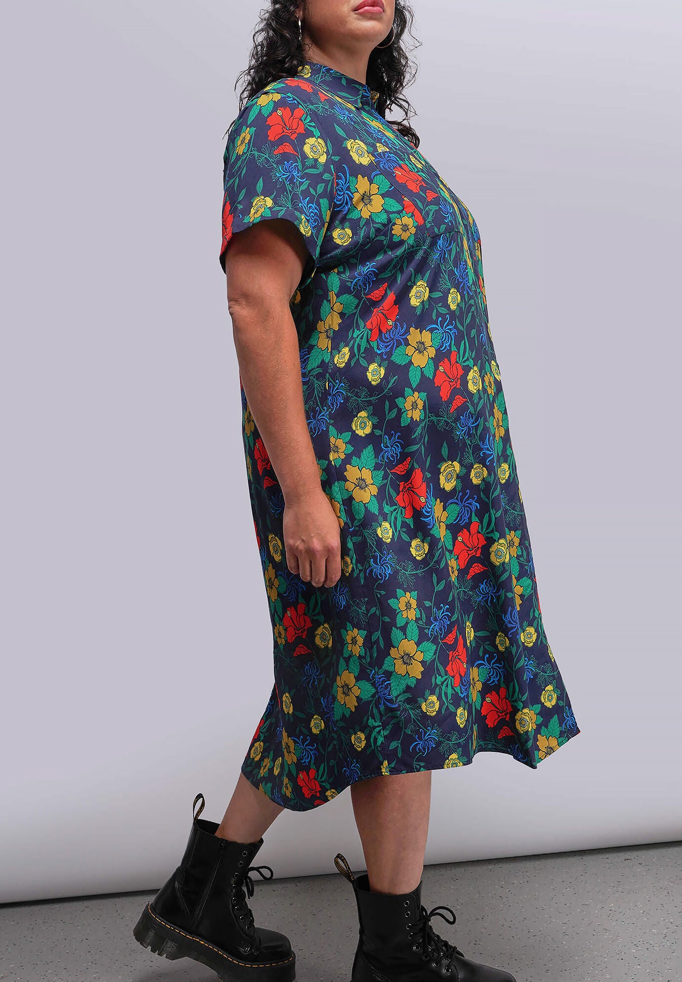 The Empower Shirt Dress, WILDFLOWER CHILI / Red, alternate image number 1