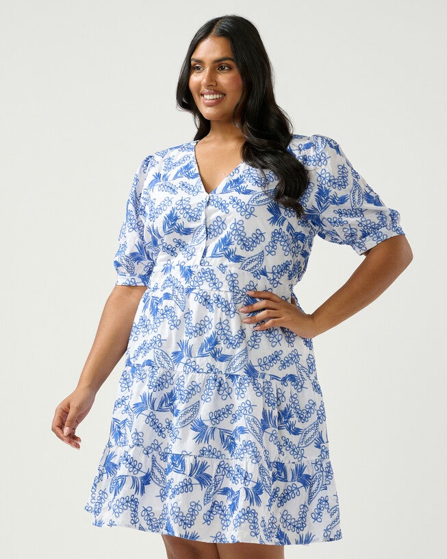 La Croisette Dress, BlueMilk / Royal Blue, alternate image number 2