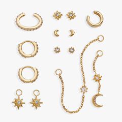 Celesital Stackable 9 Piece Earring Set