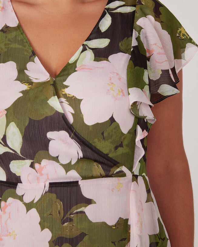 Morning Glory Dress, Print / Light Green, alternate image number 4