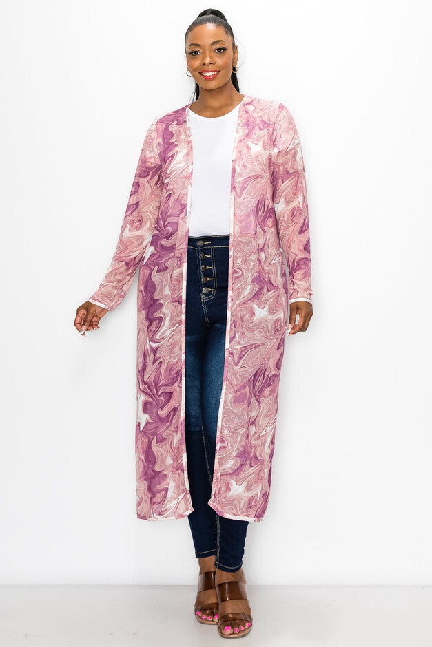 MEGAN SWIRL PRINT MESH CARDIGAN, , alternate image number 5