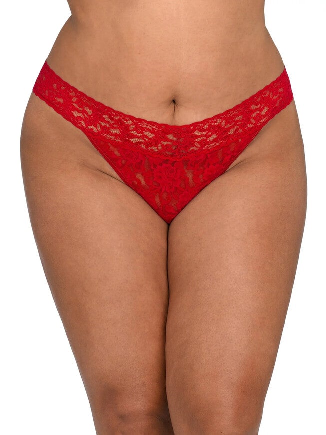 SIGNATURE LACE PLUS THONG, , alternate image number 4