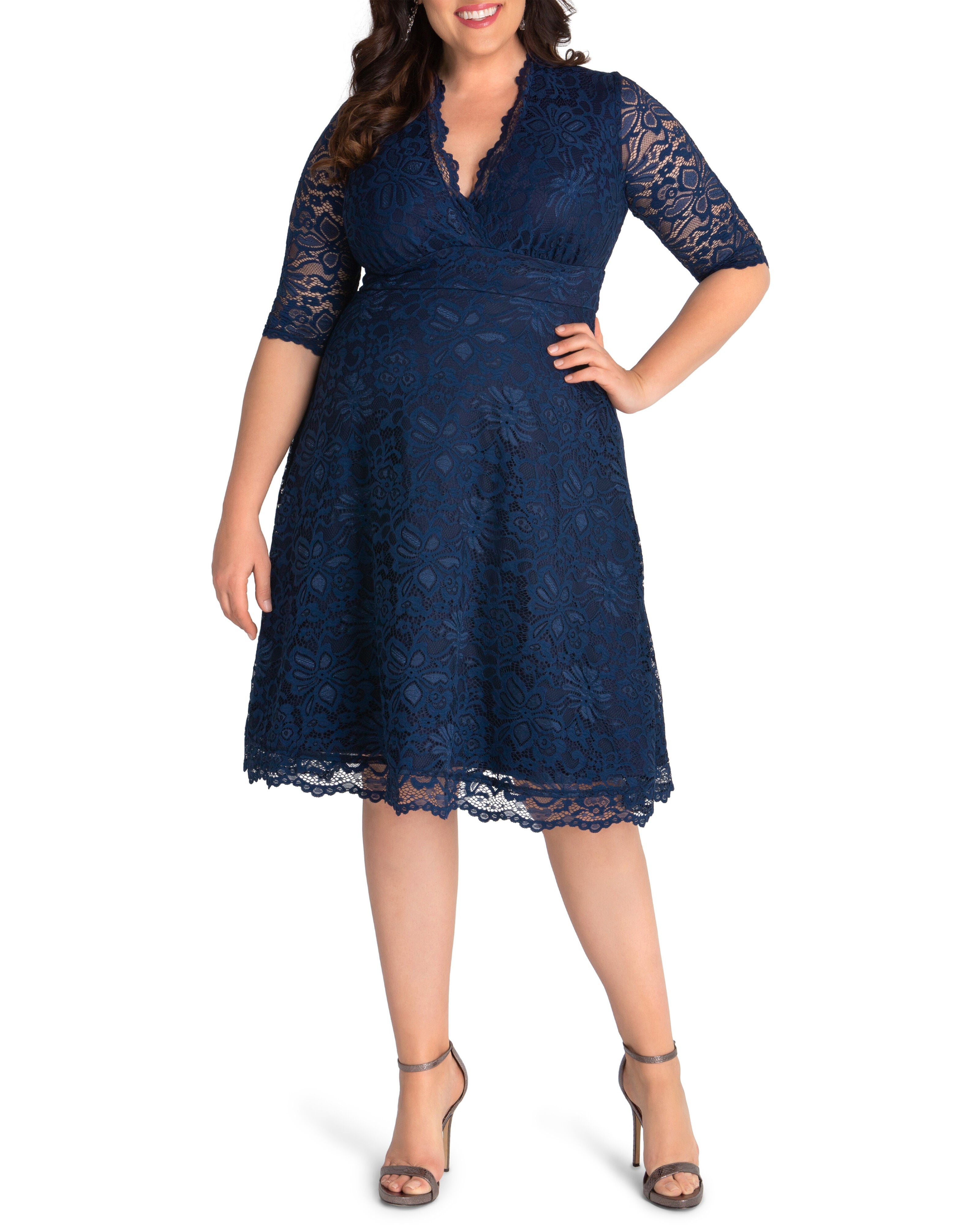 Mademoiselle Lace Cocktail Dress, NAVY BLUE / Navy, hi-res image number 0