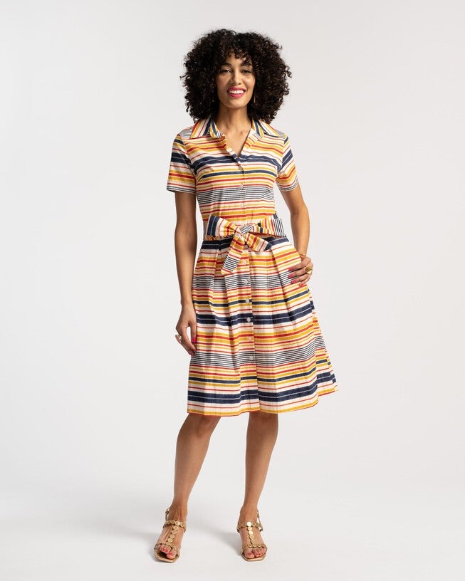 Bella Dress, NavyYellow / Navy, hi-res image number 0