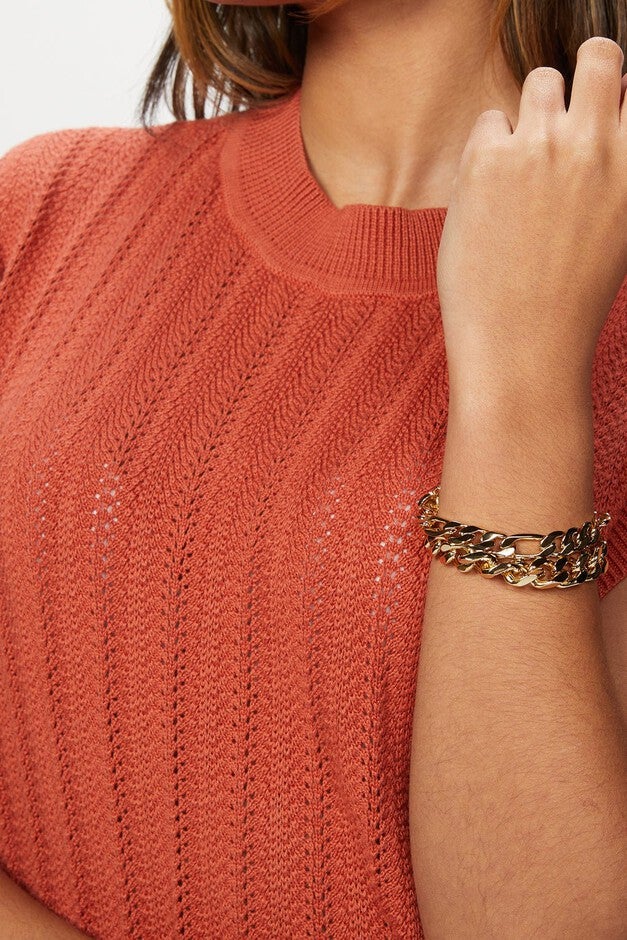 Axel Bracelet 8.5 inches Gold, Gold / Gold, alternate image number 2