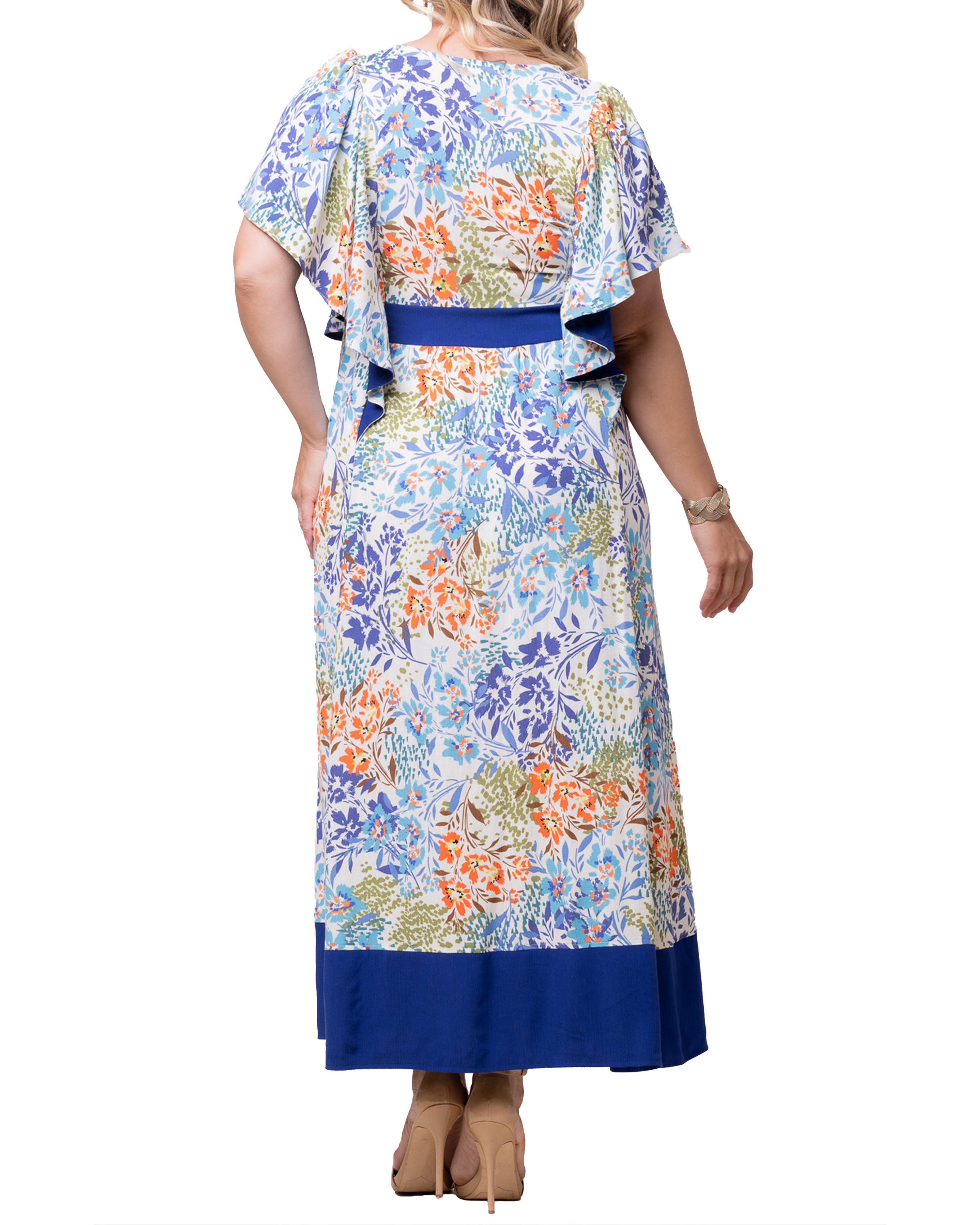 Mediterranean Breeze Boho Maxi Dress, SANTORINI / White, alternate image number 1