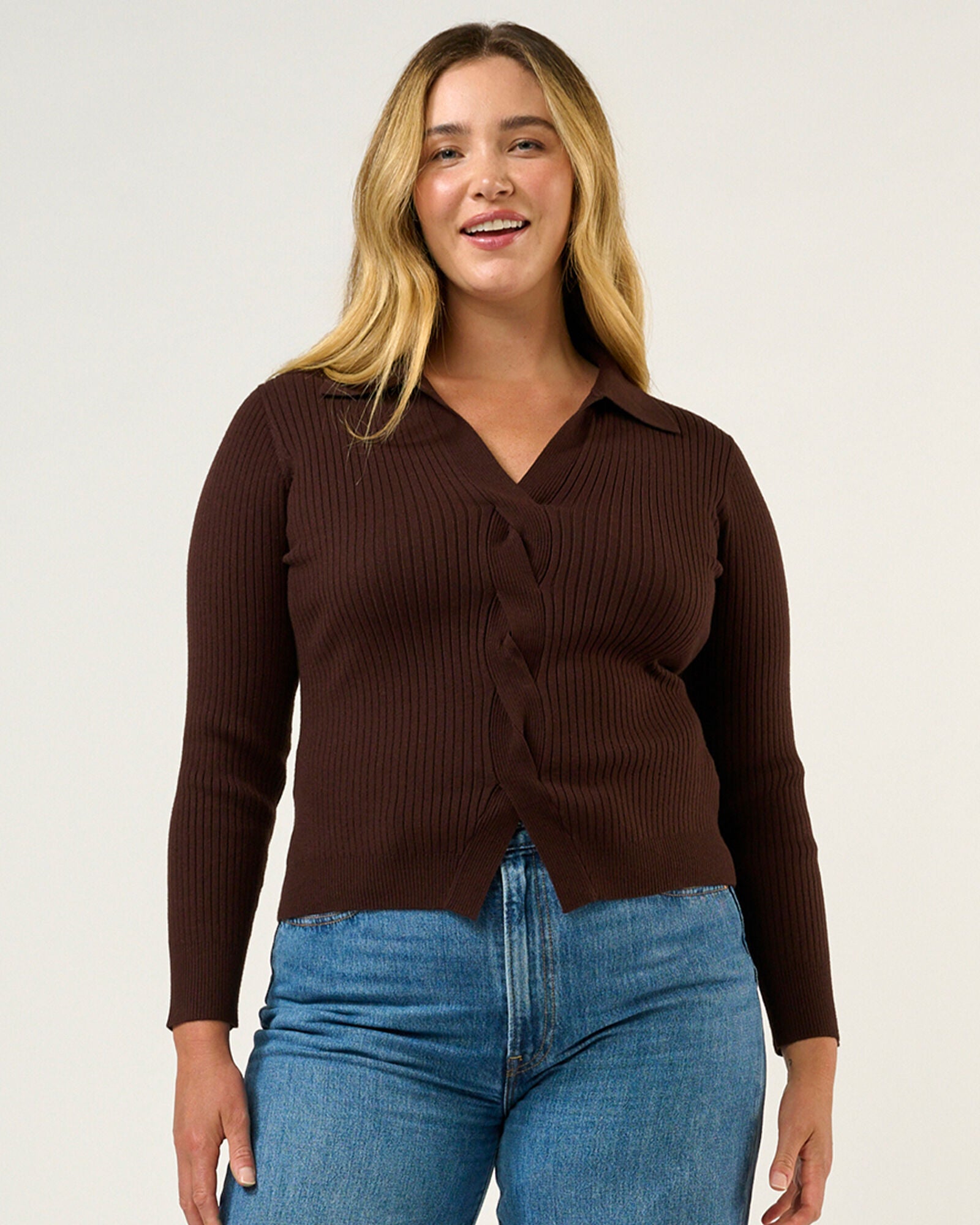 Bronti Cable Knit, Chocolate / Brown, hi-res image number 0