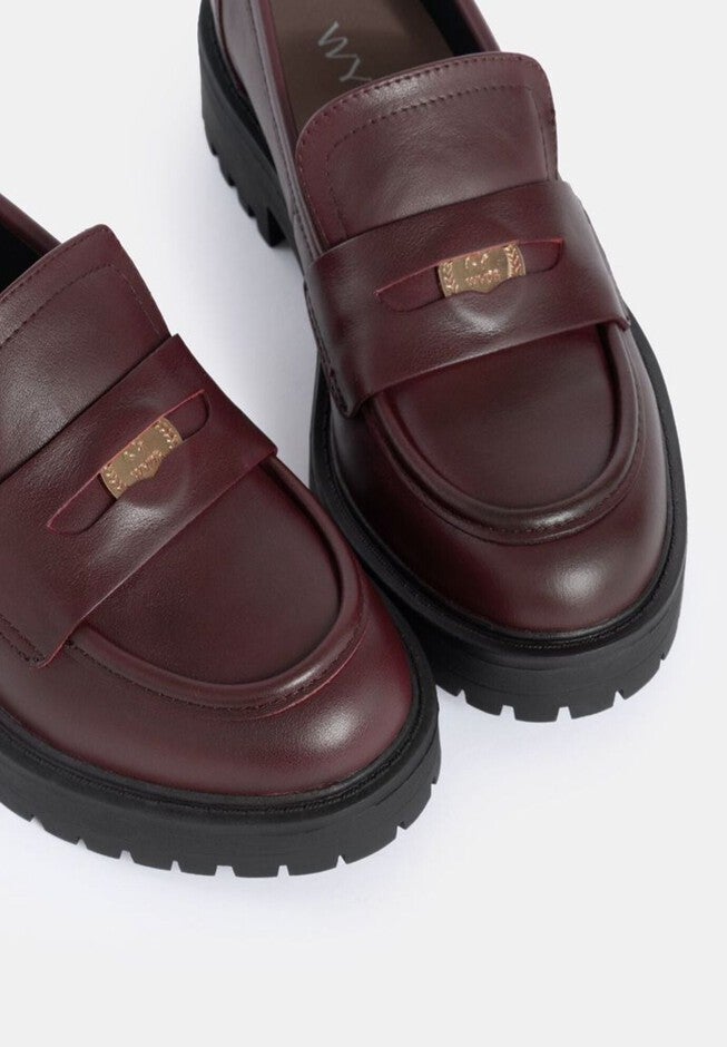 Sam Lucky Penny Leather Loafers, Wine / New Wine, alternate image number 2