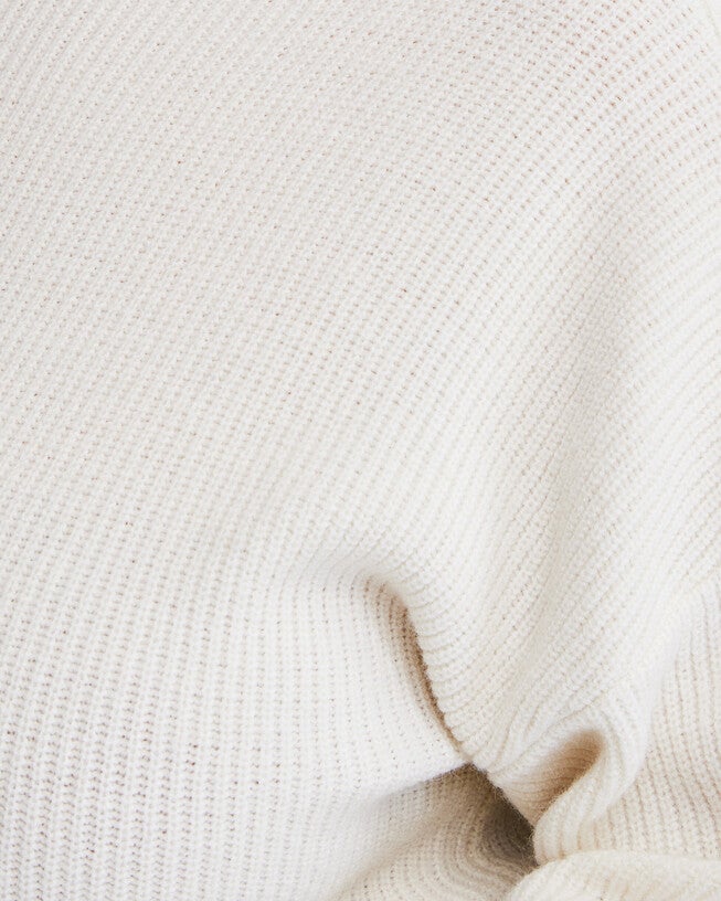 Clovelly Ribbed Turtle Neck Sweater, MILK / White, alternate image number null