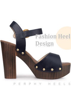 Platform Heels Slingback Chunky High Heel Sandals