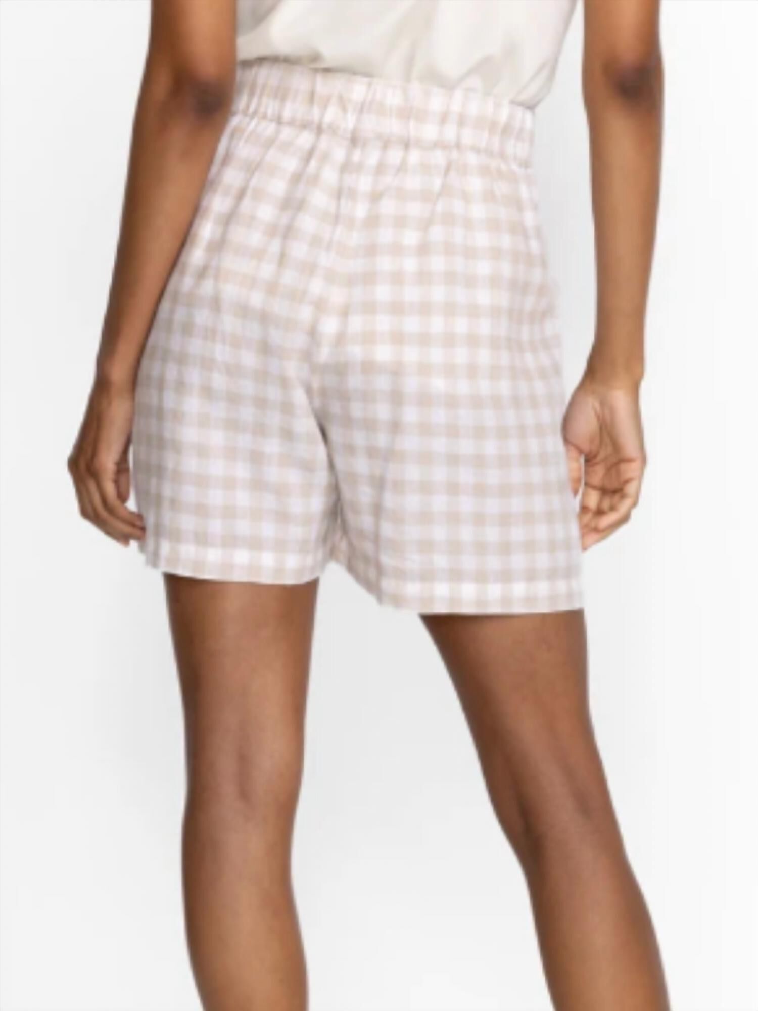 Adele Trapunto Belted Short In Plaid, , alternate image number 2