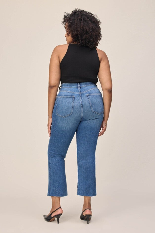 PSP PLUS - CROP BOOTCUT JEANS | WAY TO GO, WAY TO GO / Dark Wash, alternate image number 2