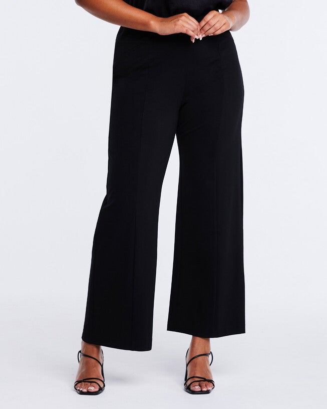 Noir Black Wide-Leg Ponte Stretch Pant, , alternate image number 5