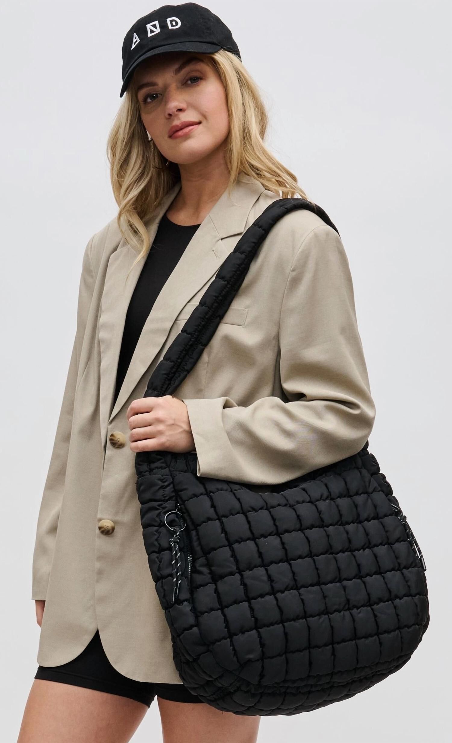 Revive Puffer Hobo Bag, Black / Black, alternate image number 2