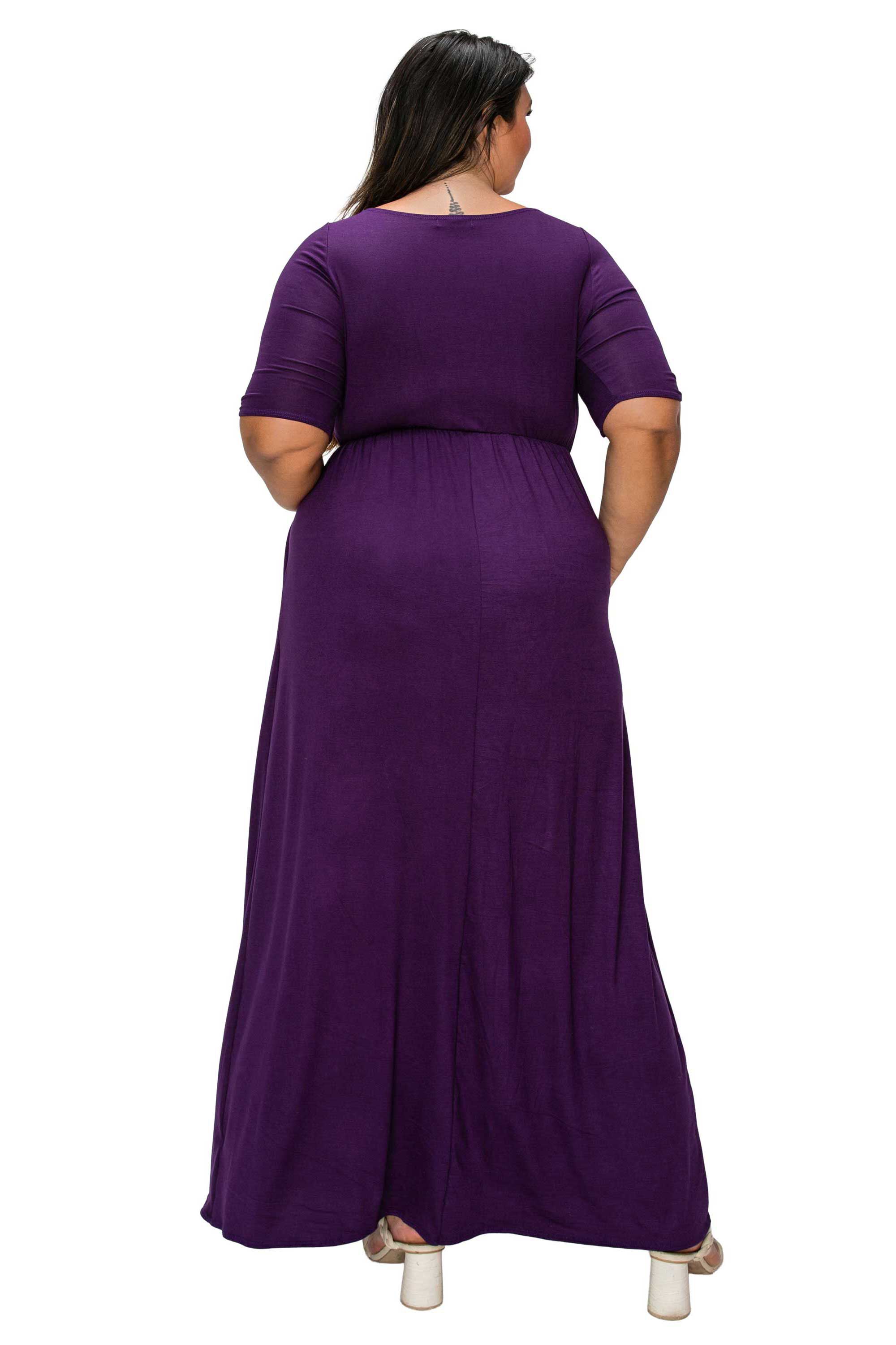Eva Pocket Maxi Dress, Eggplant / Purple, alternate image number 2