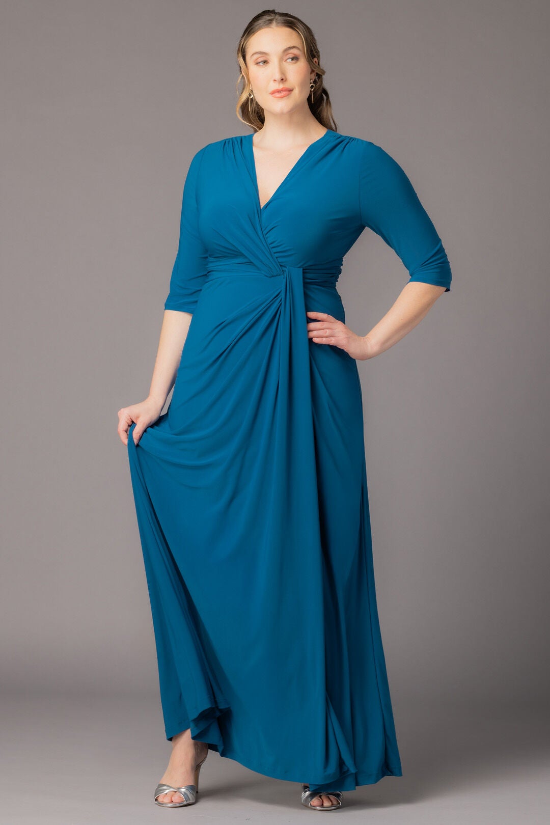 Evening Romance Gown, Aegean Blue / Teal, alternate image number 4