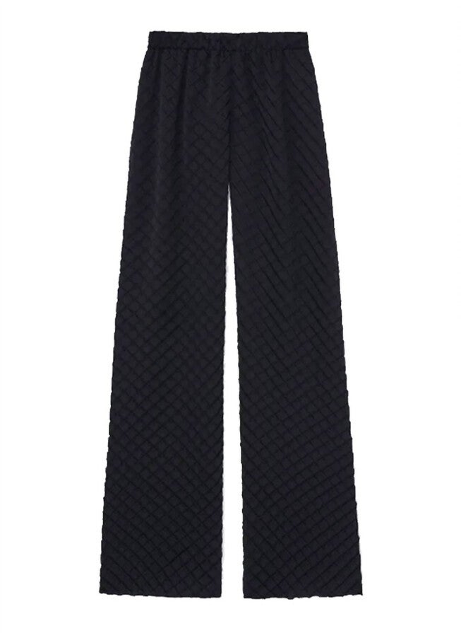 RIVERSIDE PLISSE PANT IN BLACK, Black / Black, hi-res image number null