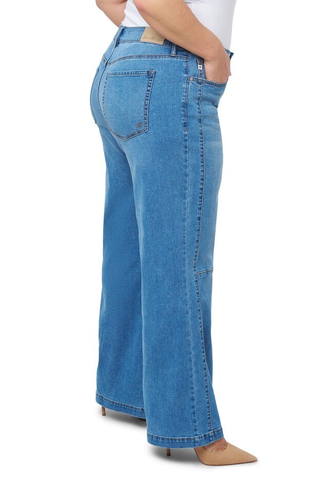 Keaton Wide Leg Jean, Nebula / Medium Wash, alternate image number null