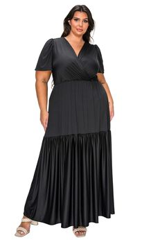 Violetta Tiered Surplice Dress