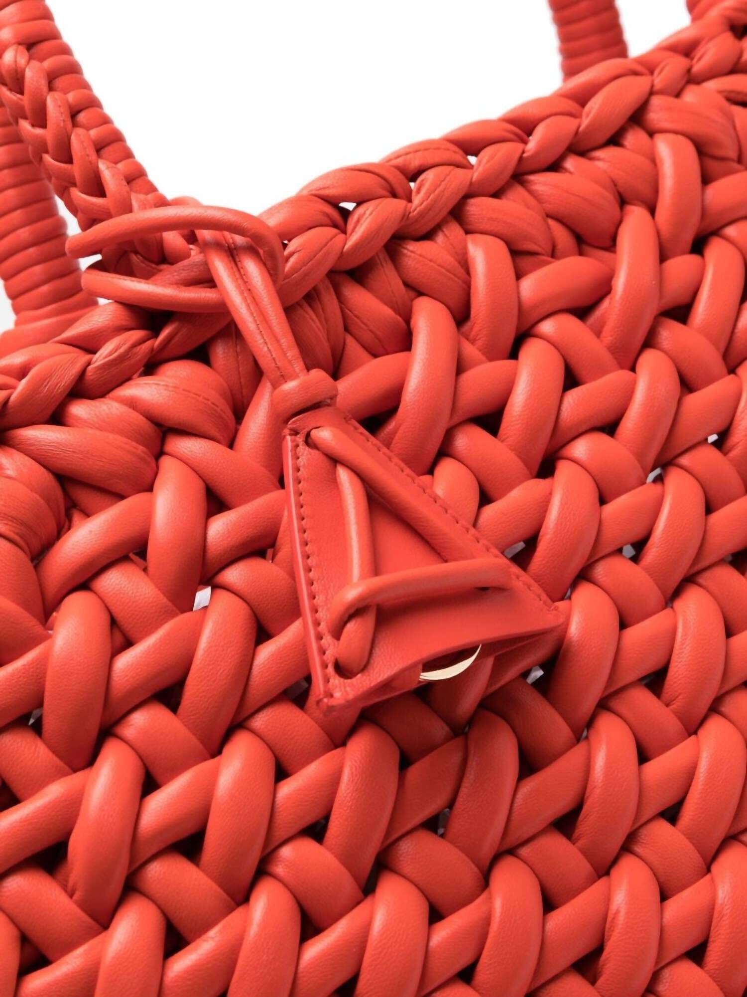 Icon Leather Big Tote Bag in Orange, , alternate image number 4