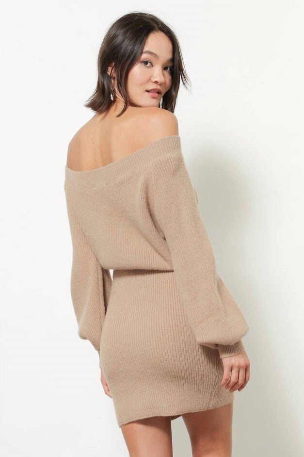 REBECCA MINI DRESS IN NATURAL, , alternate image number null