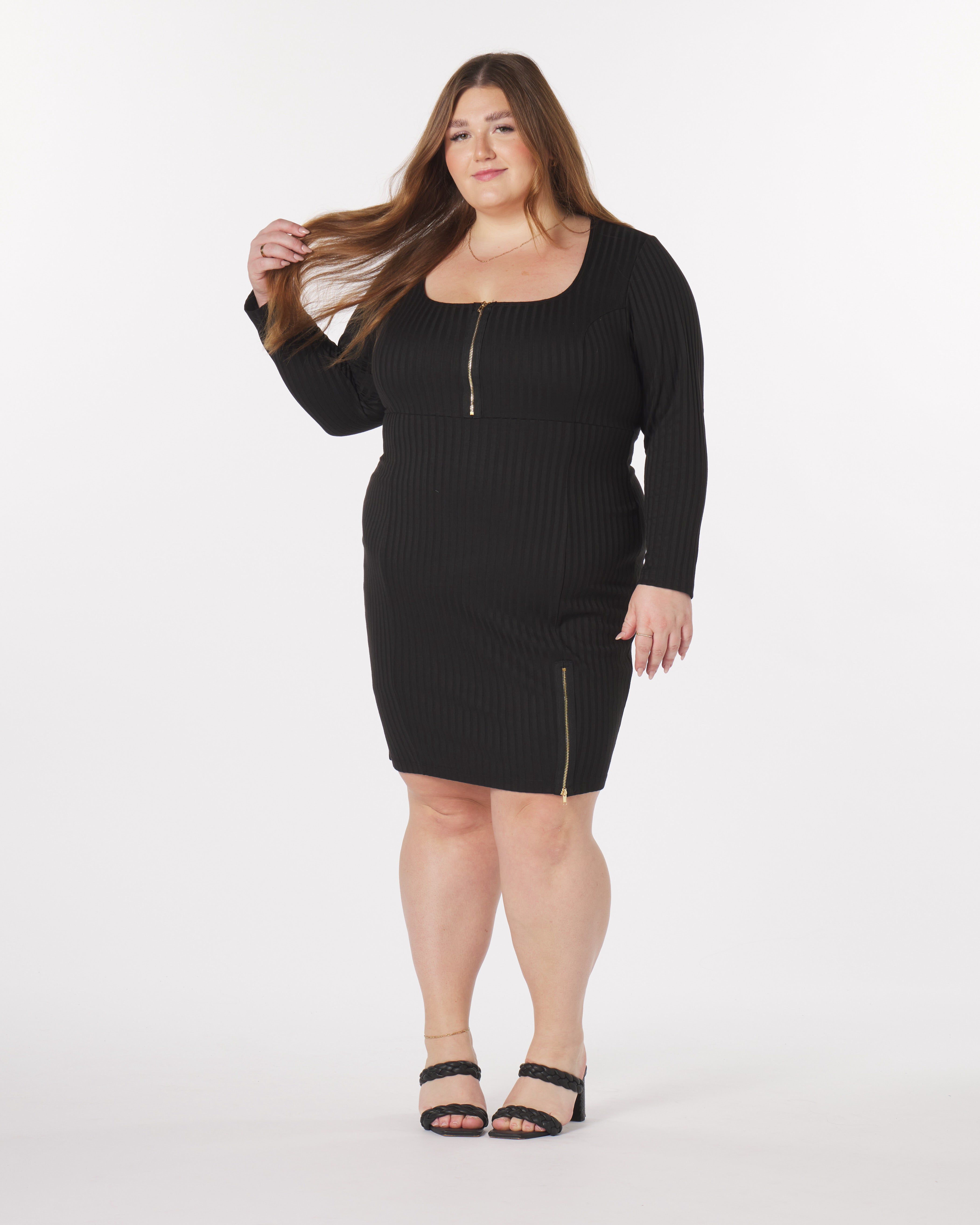 Liz Mini Dress, Black / Black, alternate image number 4