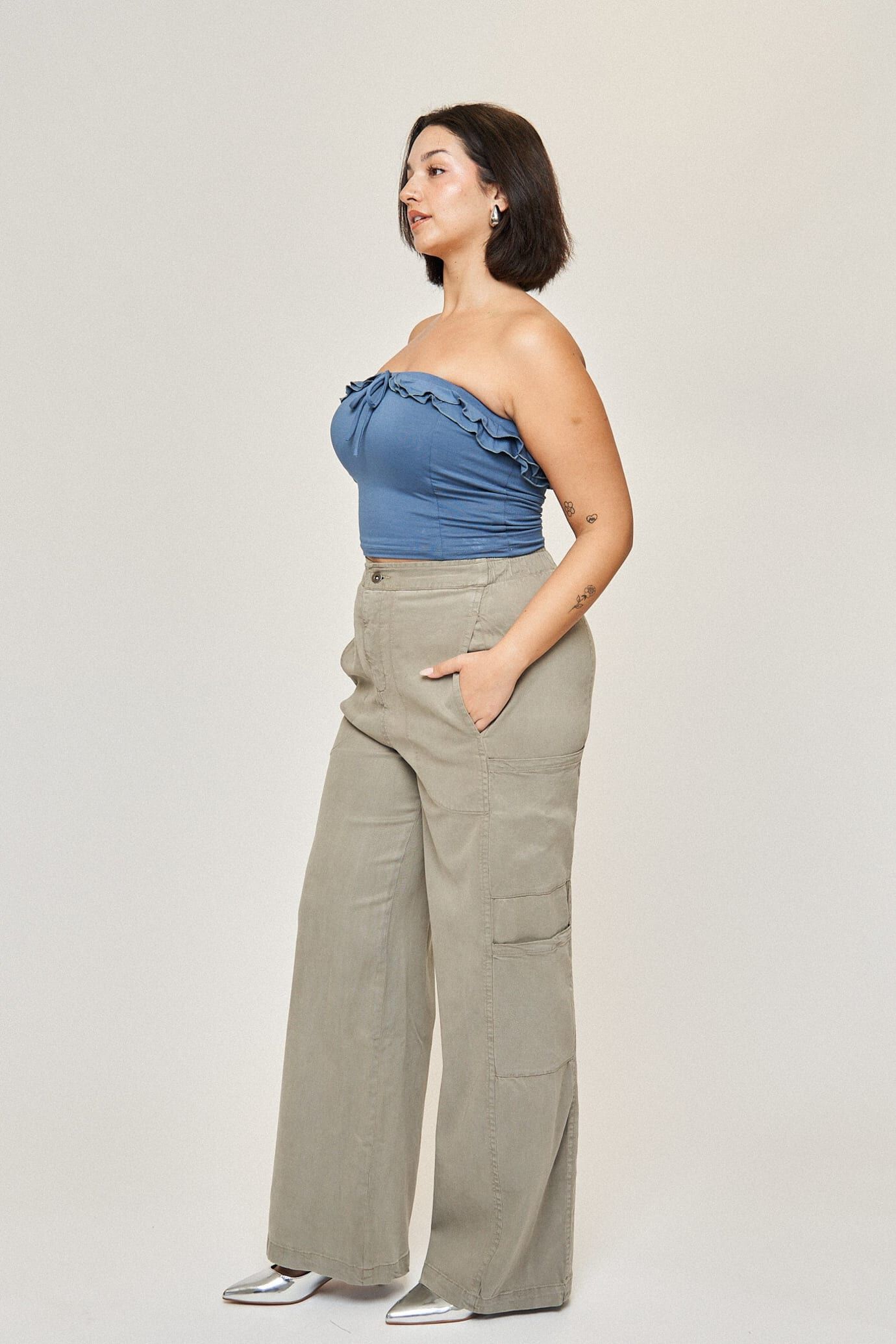 Madison Tube Top, Denim Blue / Dusty Blue, alternate image number 3